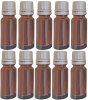 10 vials, each containing 10 ml, for storing essential oils with original seals and amber glass for protection from light (image for) 10 vials, each containing 10 ml, for storing essential oils with original seals and amber glass for protection from light