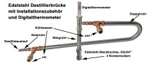 Edelstahl-Leistungskühler, 95 cm Kühllänge, mit selbstdichtender Edelstahlbuchse