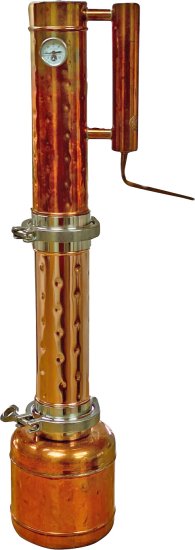 "CopperGarden" Destille EASY MOONSHINE XXL-Plus - 2 Liter mit Thermometer - zum Schließen ins Bild klicken