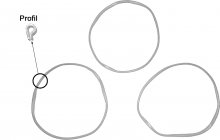 Replacement Sealing Gasket - Profile - for 16 L-Double-Column/Plant-Basket-Still - ø 22 cm