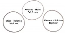 Dichtungssatz für DESTILLIERMEISTER JUMBO-E70xx mit 2 Kolonnen/Aromakörben - Ø 36 cm