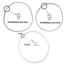 Replacement Sealing Gasket for 27 L-Double-Column-Still, 2 times 1 mm, onetime 1,5 mm